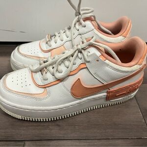 Nike Air Force 1  Pink And White Women’s Sneakers Size 7.5 CJ1641-101